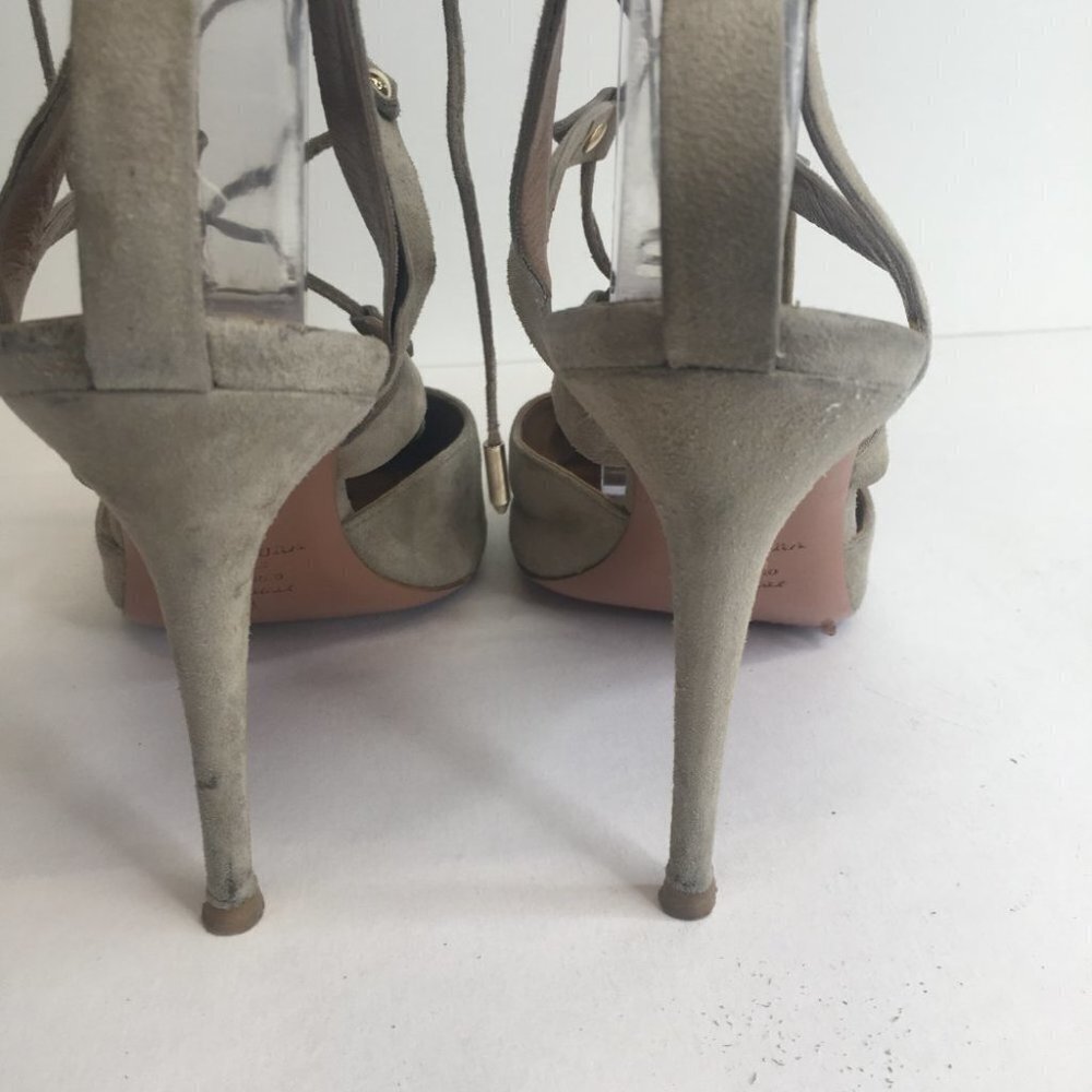 Aquazzura Suede Lace-Up Pumps Size 38 - Picture 7 of 10